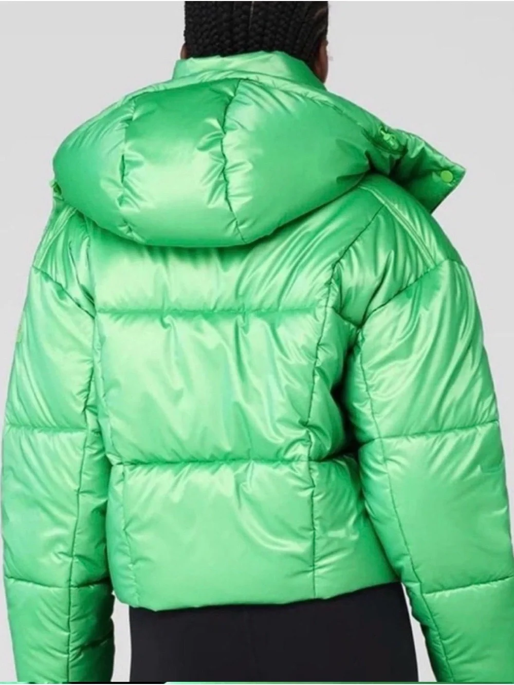 ALO Yoga Pearlized Vibrant Green Quilted Puffer Jacket